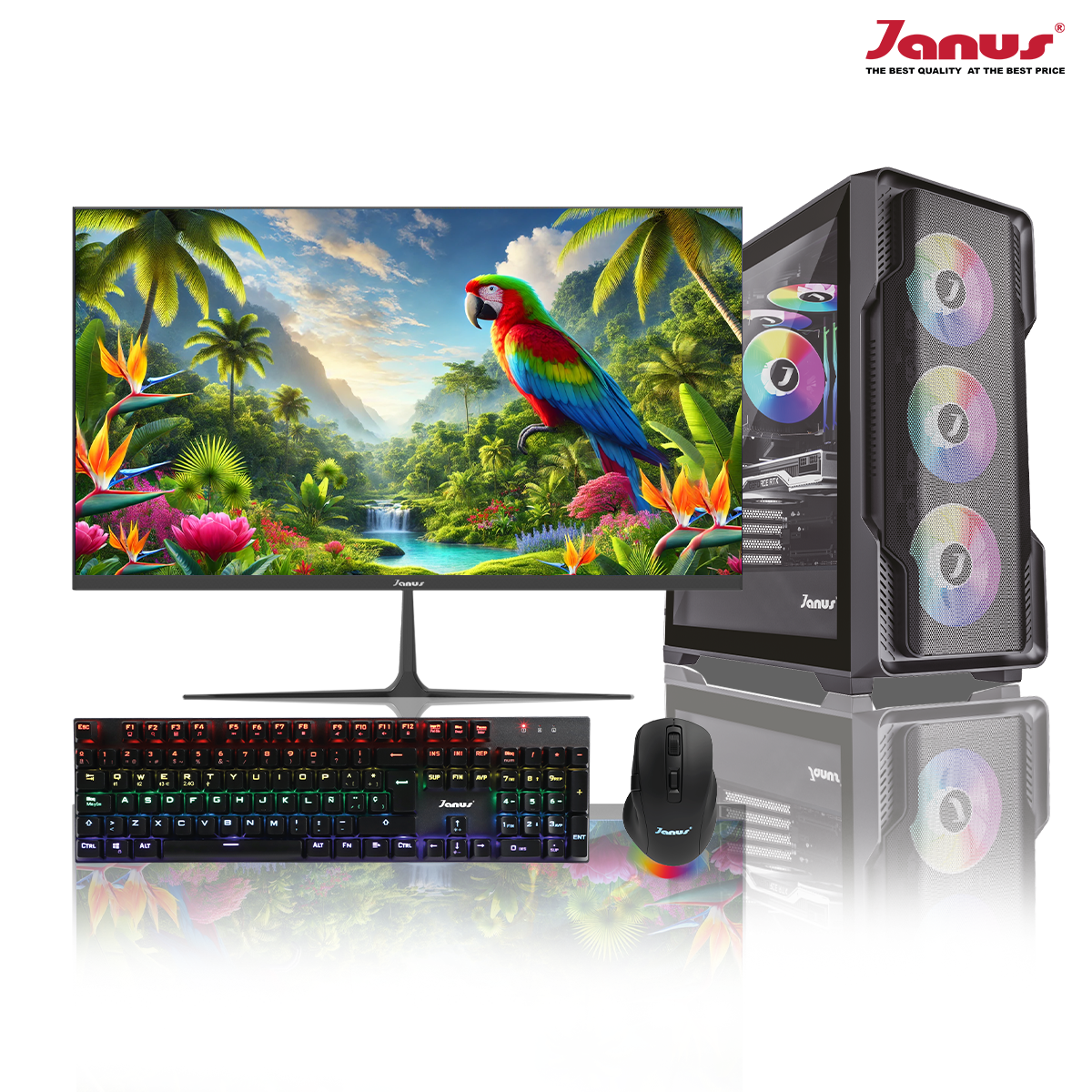 COMPUTADOR GAMER JANUS AMD RYZEN 7 8700G MEMORIA RAM 16GB RGB DDR5 SSD 512GB M.2   BOARD A620M-E PRO    FUENTE JANUS 650W 80 PLUS BRONZE