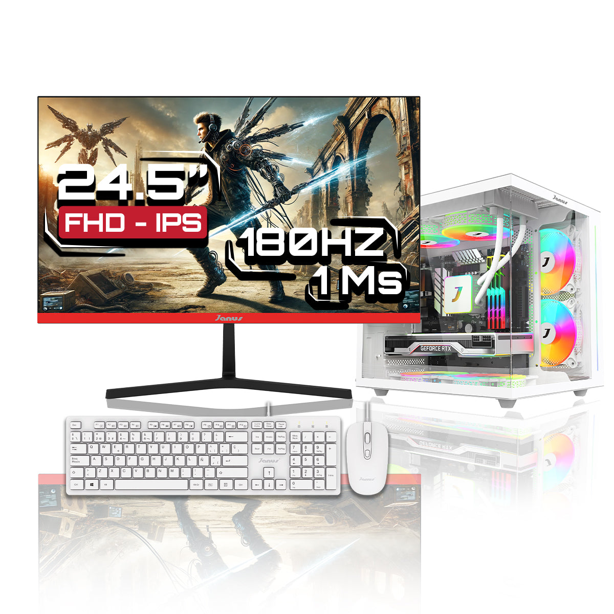 Computador Gamer Janus Intel Core I5 14400 Memoria Ram 16Gb Rgb Ssd 512Gb M.2   Board H610M    Fuente Janus 550W