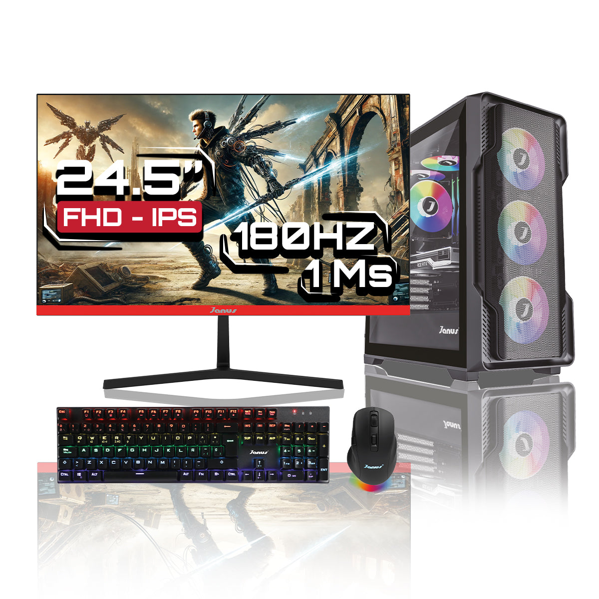 COMPUTADOR GAMER JANUS XTREME INTEL CORE I7 14700F MEMORIA RAM 16GB RGB DDR5 SSD 1TB M.2  RTX 4070 SUPER BOARD B760 GAMING PLUS WIFI   REFRIGERACION LIQUIDA 360MM NEGRA FUENTE JANUS 650W 80 PLUS BRONZE