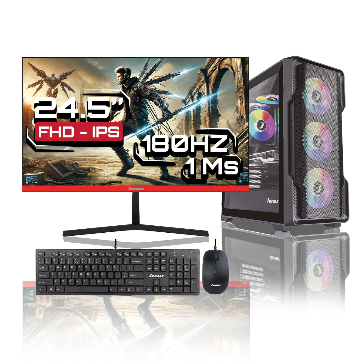 Computador Gamer Janus Amd Ryzen 5 8500G Memoria Ram 16Gb Rgb Ddr5 Ssd 1Tb M.2   Board A620M-Hdv-M2   Disipador Argb Fuente Janus 650W 80 Plus Bronze