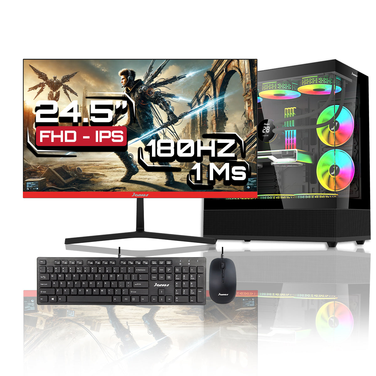 Computador Gamer Janus AMD RYZEN 5 8500G MEMORIA RAM 16GB RGB DDR5 SSD 512GB M.2   Board B650 GAMING PLUS WIFI    FUENTE Janus 650W 80 PLUS BRONZE