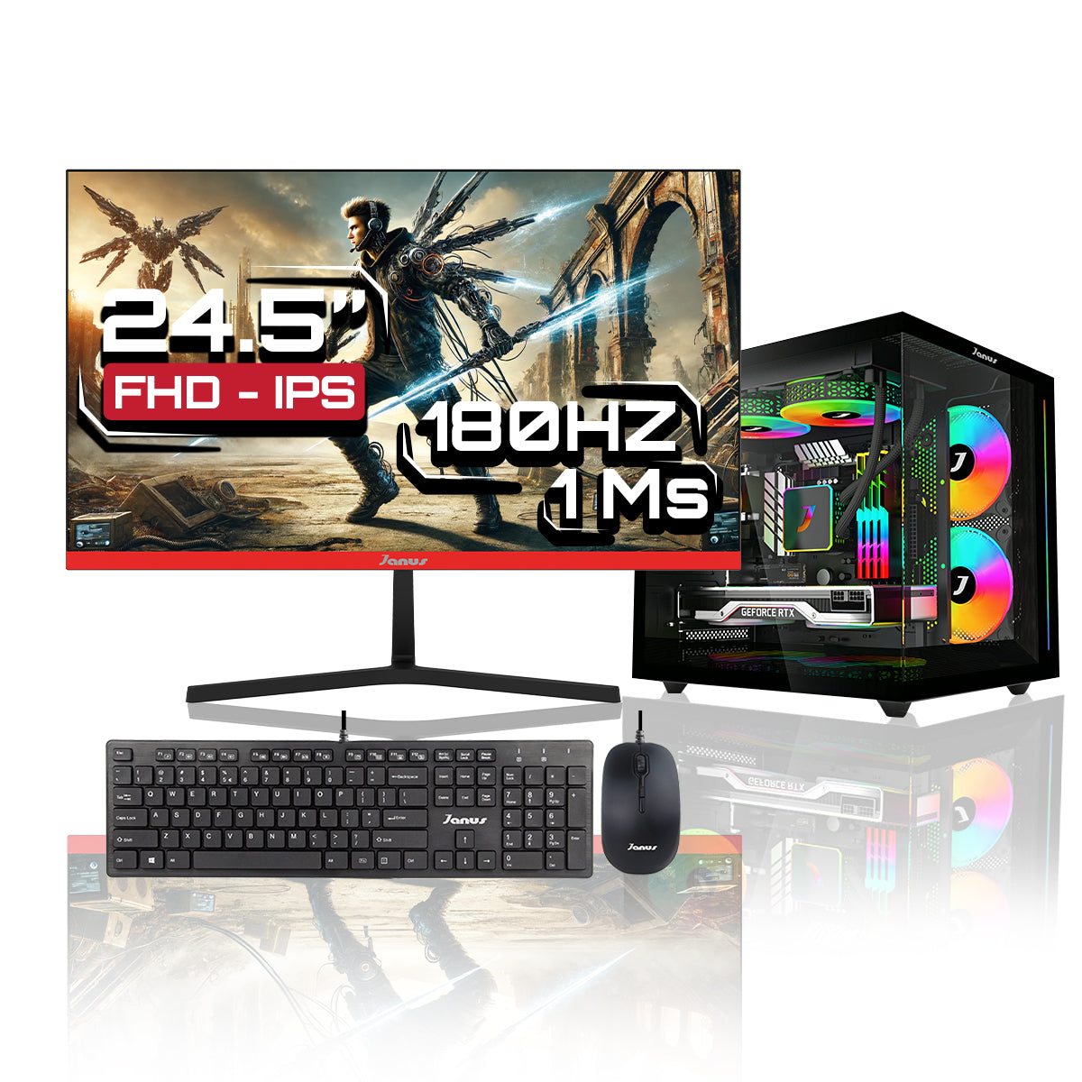 Computador Gamer Janus Amd Ryzen 5 4600G Memoria Ram 16Gb Rgb Ssd 512Gb M.2   Board A520M    Fuente Janus 400W