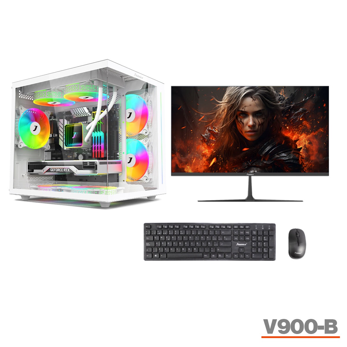 COMPUTADOR GAMER JANUS INTEL CORE I7 14700F MEMORIA RAM 16GB RGB SSD 1TB M.2  RX 6600 BOARD B660M   REFRIGERACION LIQUIDA 240MM BLANCA FUENTE JANUS 550W