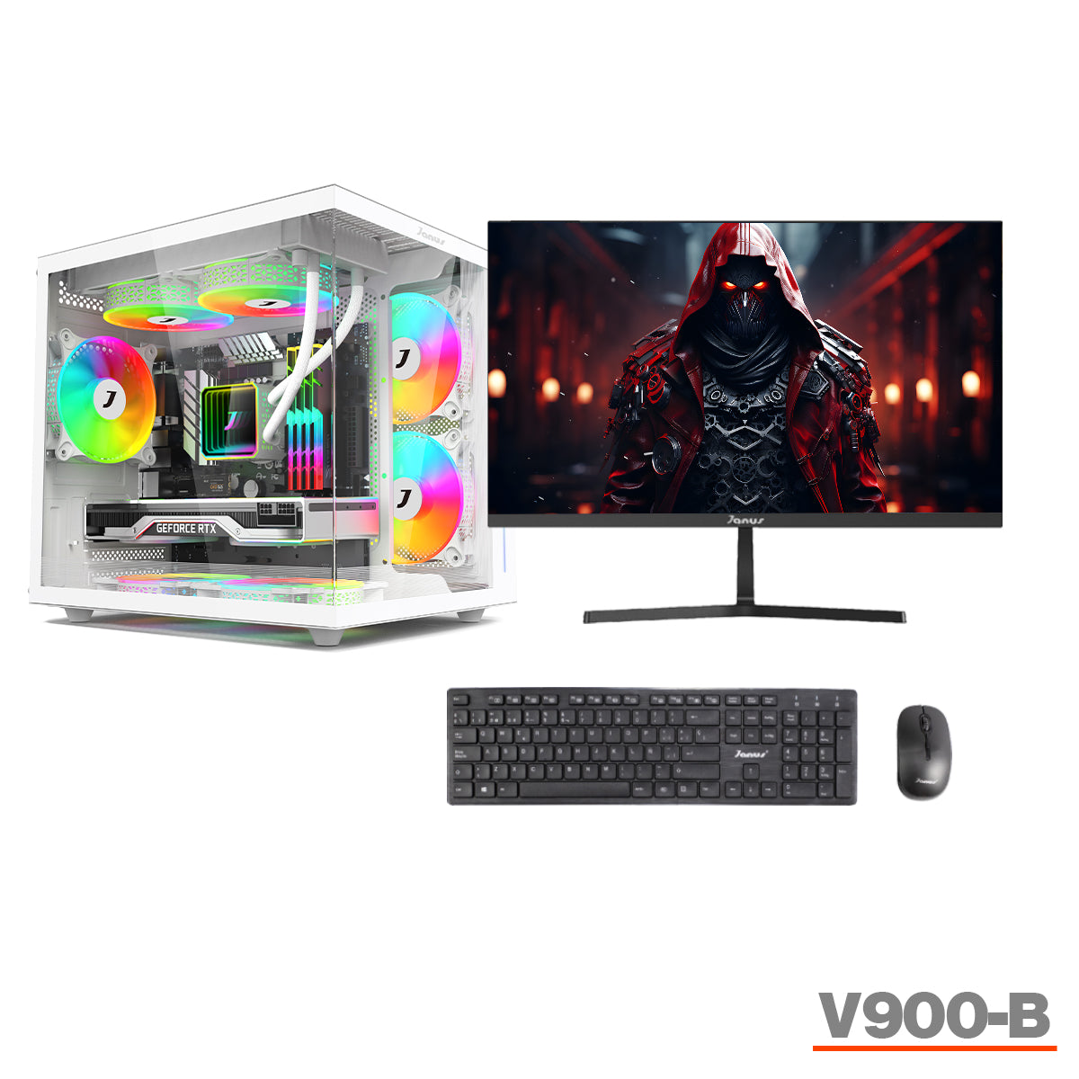 COMPUTADOR GAMER JANUS INTEL CORE I7 12700F MEMORIA RAM 16GB RGB SSD 1TB M.2  RTX 3050 BOARD B660M   REFRIGERACION LIQUIDA 240MM BLANCA FUENTE JANUS 550W